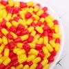 100PCS Size 0# Empty Hollow Hard Gelatin Fillable for Pill Empty Gel Caps Yellow Medicine Bottles for Liquid Clear view 2