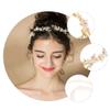 1pc Flower Headband Gold Hair Accessories Rhinestone Hair Bridal Headdress Garland Headwear Bridal Crystal Hair Bands Pearl Jewelry Bridal Vine Bride Alloy Shell Flower Wreath/150 view 4