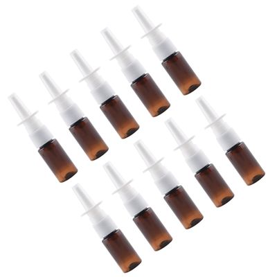 10pcs Perfume Bottle Nose Spray Empty Nose Bottle Plastic Container Clear Container Water Mister Bottle 10ml Bottles Spray Pump Travel Vial Multicolor Pp/204