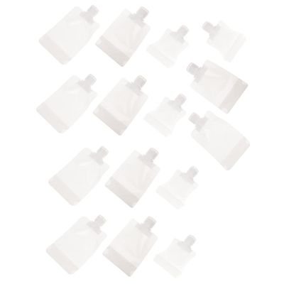 15pcs Lotion Bottle Empty Lotion Bag Squeeze Pouches Refillable Lotion Containers Travel Vanity Bag Travel Lotion Portable Lotion Bag Travel Money Liquid Bag White Clamshell Pe/131