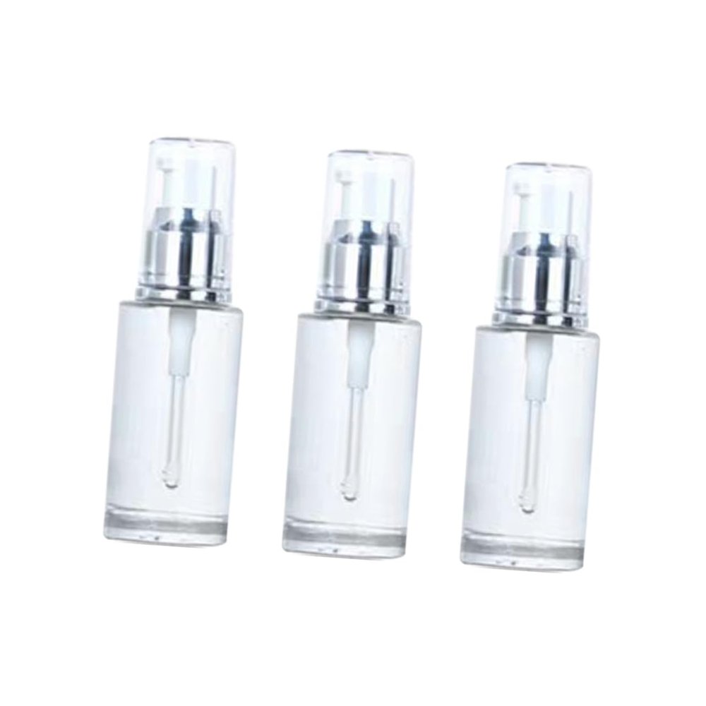 3pcs Cosmetic Bottle Travel Dispenser Glass Spray Bottle Shampoo Dispenser Glass Travel Bottle Travel Pump Bottle Soap Empty Press Bottle Water Dispenser/139