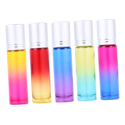 10pcs Subpackaging Bottle 5ml Roller Bottles Empty Toiletry Bottles Roll-on Bottle Empty Bottle Oil Subpackaging Container Essential Oil Bottle Cosmetic Perfume Bottle/194(Silver)