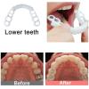 2 Pairs Clip in Veneers Teeth Silicone Dentures Fake Braces, Comfort Fit Flex Cosmetic Teeth Top and Bottom Set, Natural Shade Confident Enhancer for Men and Women (White) view 4