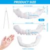 Cosmetic Veneers Teeth, 1 Pair Temporary Dentures Smile Teeth Veneers Top and Bottom, Snap on Dentures Clip in Veneers False Teeth for Men Women with Bad Teeth view 3