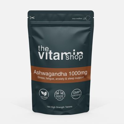 Ashwagandha Root 1000mg Tablets | 180 Tablets - Half Year Supply | Grip Sealed Pouch | Same Day Fast Secure Dispatch