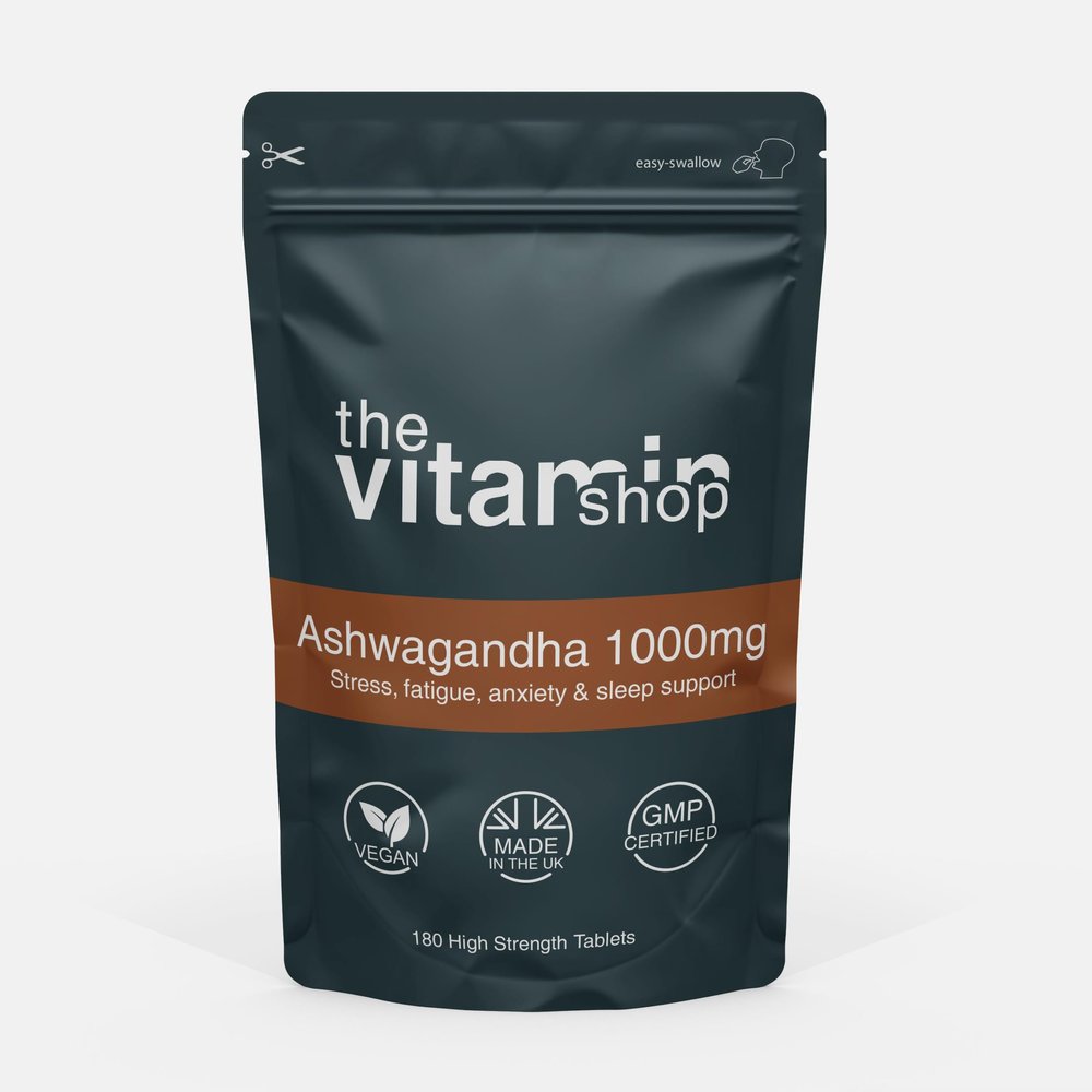 Ashwagandha Root 1000mg Tablets | 180 Tablets - Half Year Supply | Grip Sealed Pouch | Same Day Fast Secure Dispatch