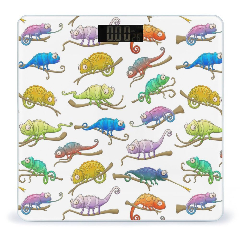 Chameleon Lizard Animals Digital Bathroom Scale Print Body Scales Weighing Scales For Home Women Men Gift