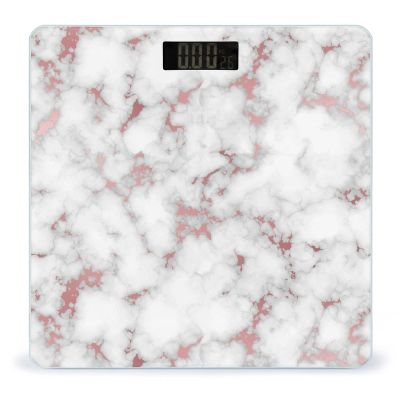 White Marble Rose Gold Digital Bathroom Scale Print Body Scales Weighing Scales For Home Women Men Gift