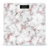 White Marble Rose Gold Digital Bathroom Scale Print Body Scales Weighing Scales For Home Women Men Gift view 1