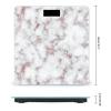White Marble Rose Gold Digital Bathroom Scale Print Body Scales Weighing Scales For Home Women Men Gift view 2