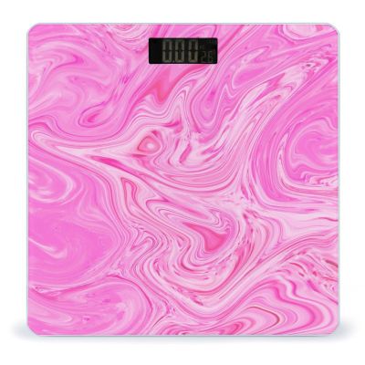 Pink Marble Pattern Digital Bathroom Scale Print Body Scales Weighing Scales For Home Women Men Gift