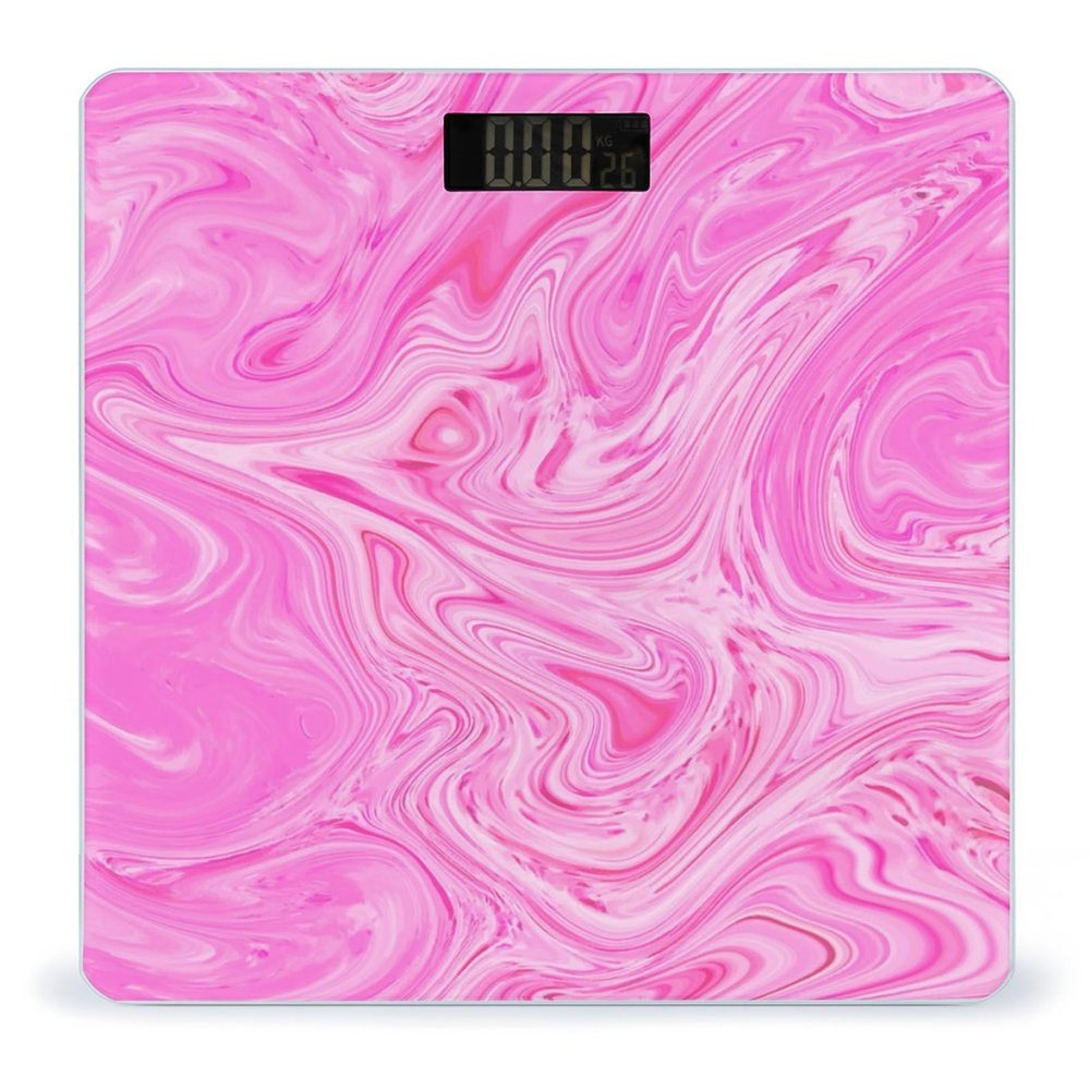 Pink Marble Pattern Digital Bathroom Scale Print Body Scales Weighing Scales For Home Women Men Gift