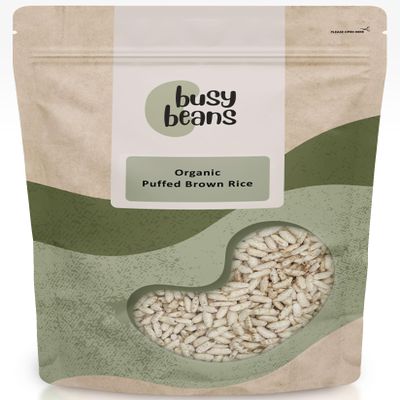 Organic Puffed Brown Rice | Certified Organic | by Busy Beans Organic (250g)
