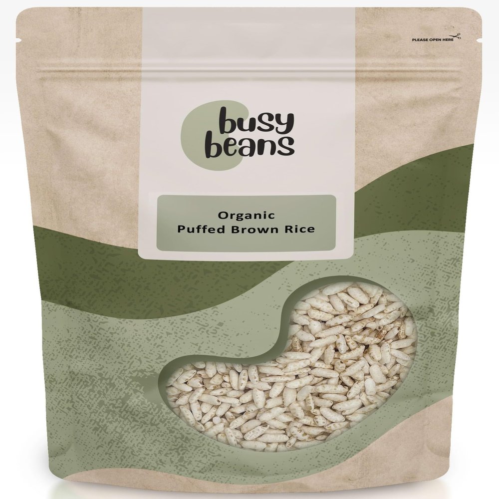 Organic Puffed Brown Rice | Certified Organic | by Busy Beans Organic (250g)