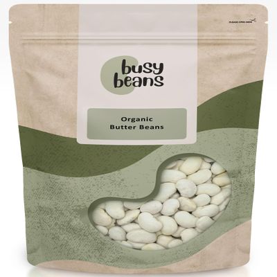 Organic Butter Beans | Certified Organic | by Busy Beans Organic (1kg)