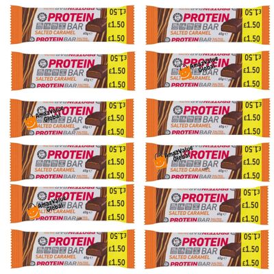 Euro Shopper Salted Caramel Protein Bar 65g (Pack of 12)