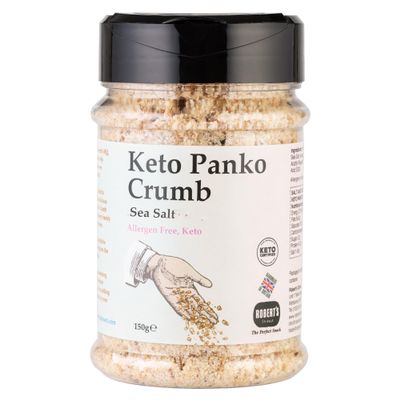 Keto Panko Rind Crumb 3 X 150g Pots - Available in Multiple Flavours - Keto, Gluten & Allergen Free, Low Carb, High Protein - Handmade in Britain with Family Recipe (Sea Salt)