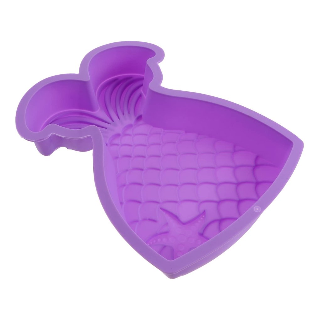 Mermaid Cake Mold Silicone Cake Pan Mermaid Tail Mold Silicone Mermaid Baking Molds Mermaid Tail Soap Mold Mermaid Cake Decoration Pudding Candle Baking Tools/84