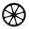 24Inch Manual Wheelchair Rear Wheel Caster, Solid Wheel Replacement For Disabled, Elderly Health-Care Walk Chair Walker Wheelchairs, 1/2" Bearings, Black view 2