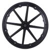 24Inch Manual Wheelchair Rear Wheel Caster, Solid Wheel Replacement For Disabled, Elderly Health-Care Walk Chair Walker Wheelchairs, 1/2" Bearings, Black view 4