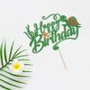 Qertesl Sea Turtle Cake Topper -Happy Birthday Cake Decorations, Marine Animal Creatures Themed Baby Shower Cake Decoration,Boys Girls Birthday Party Decoration Supplies view 2