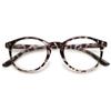 ABETOS Round Reading Glasses Ladies Blue Light Blocking Spring Hinges Fashion Oval Readers Womens Lightweight Computer Eyeglasses Eyewear, Grey Tortoiseshell 2.0 view 1