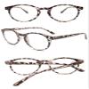 ABETOS Round Reading Glasses Ladies Blue Light Blocking Spring Hinges Fashion Oval Readers Womens Lightweight Computer Eyeglasses Eyewear, Grey Tortoiseshell 3.0 view 3