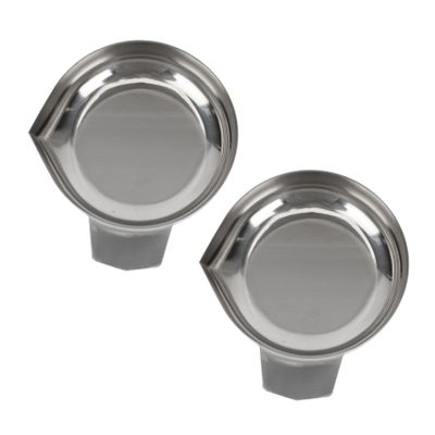 2Pcs Stainless Steel Weighing pan Scale Boat Weighing Plate Food Scale Grams Food Tray Scale Diamond Scale Electronic Balance Scale pan Mechanic Tools Kitchen Scale Tray Gold Metal/51