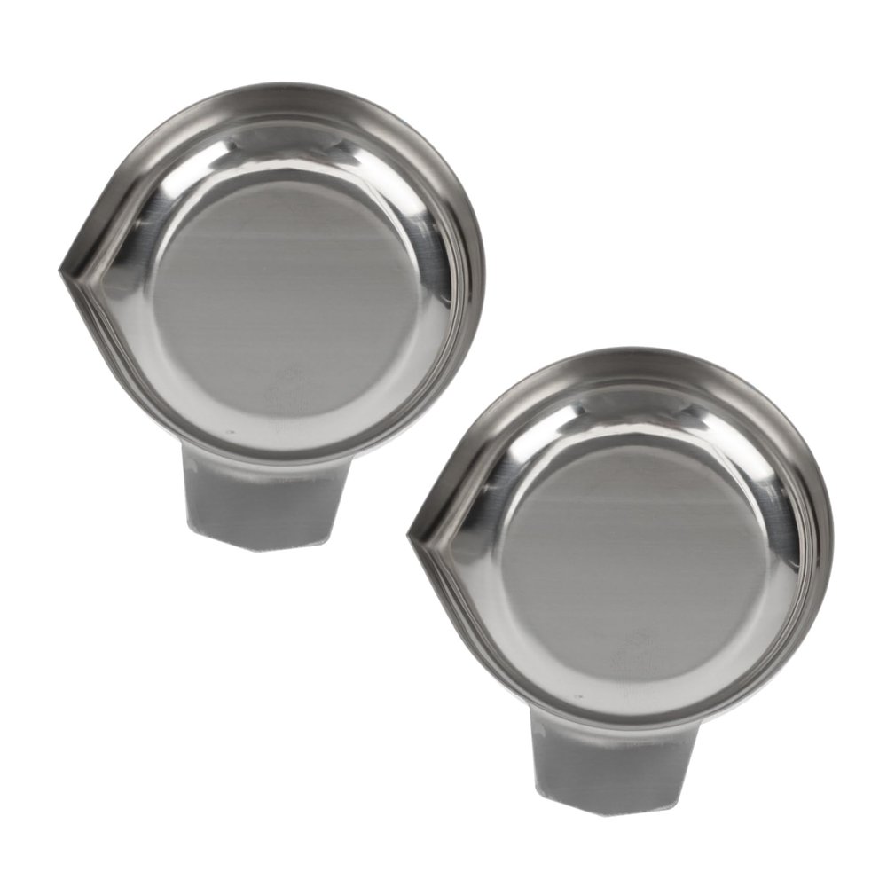 2Pcs Stainless Steel Weighing pan Scale Boat Weighing Plate Food Scale Grams Food Tray Scale Diamond Scale Electronic Balance Scale pan Mechanic Tools Kitchen Scale Tray Gold Metal/51