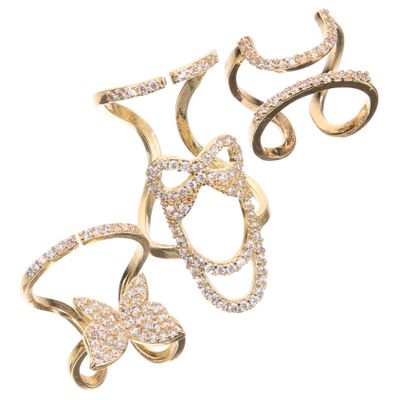 3pcs Wear Manicure Nail Art Charm Finger Nail Rings Fingernail Rings for Women Finger Rings for Women Nail Rings for Acrylic Nails Fingernail Rings Tips Metal Miss Zircon Jewelry/83