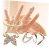 3pcs Wear Manicure Nail Art Charm Finger Nail Rings Fingernail Rings for Women Finger Rings for Women Nail Rings for Acrylic Nails Fingernail Rings Tips Metal Miss Zircon Jewelry/83 view 4
