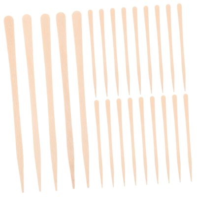 Beatifufu Nose Hair Wax Sticks 100pcs Small Wooden Wax Applicators Oval Body Hair Waxing Rods for Women at Home and Professional Use