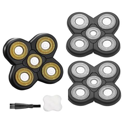 3PCS Universal 5 Blades Head shaver replacement heads Compatible with Freedom Gold shaver and mainstream shaver brands, Head Shaver Replacement blades