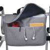 JKJZSALJ Wheelchair Side Storage Bag - Wheelchair Armrest Accessories Organizers Pouch With 3 Compartments For, Mobility Scooters, Rollators,Black view 1