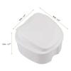 Koanhinn 2 x White Denture Case, Denture Cup with Strainer, Denture Bath Box, Storage Box for False Teeth with Basket Net Container Holder for Travel view 4