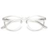 ABETOS Round Reading Glasses Ladies Blue Light Blocking Spring Hinges Fashion Oval Readers Womens Lightweight Computer Eyeglasses Eyewear, Clear 1.0 view 1