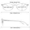 ABETOS Round Reading Glasses Ladies Blue Light Blocking Spring Hinges Fashion Oval Readers Womens Lightweight Computer Eyeglasses Eyewear, Clear 1.0 view 2