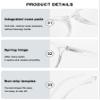 ABETOS Round Reading Glasses Ladies Blue Light Blocking Spring Hinges Fashion Oval Readers Womens Lightweight Computer Eyeglasses Eyewear, Clear 1.0 view 4