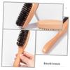 Healeved Wooden Handle Beard Brush Men Beard Care Tool Boar Bristle Portable for Men view 4