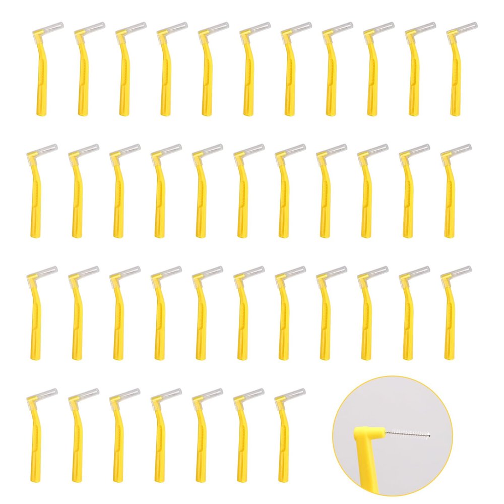 Sekonow 40pcs Interdental Brushes Braces Flossers, Reusable Dental Brushes Between Teeth, Braces Brush Floss for Braces Toothbrush, Proxy Brushes Dental Picks, 0.7mm