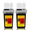ATOMUS 2pcs 1L Black Tattoo Plastic Sharp Container Box Sharps Containers Needle Destruction Waste Bin Needle Disposal Bin with Lid for Tattoo Eyebrow Blade view 1