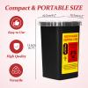 ATOMUS 2pcs 1L Black Tattoo Plastic Sharp Container Box Sharps Containers Needle Destruction Waste Bin Needle Disposal Bin with Lid for Tattoo Eyebrow Blade view 2