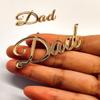 35pcs of Dad/Daddy Cake Charm,Father's Day Cake Toppers,Mirror Acrylic Cupcake Topper for Happy Birthday Father's day Cake Party Decoration (2'', Rose Gold Mirror) view 1