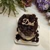 35pcs of Dad/Daddy Cake Charm,Father's Day Cake Toppers,Mirror Acrylic Cupcake Topper for Happy Birthday Father's day Cake Party Decoration (2'', Rose Gold Mirror) view 3