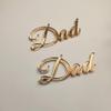35pcs of Dad/Daddy Cake Charm,Father's Day Cake Toppers,Mirror Acrylic Cupcake Topper for Happy Birthday Father's day Cake Party Decoration (2'', Rose Gold Mirror) view 4