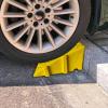 1/2 Car Curb Ramp - Rubber Kerb Ramps, Heavy Duty Threshold Ramps | Heavy Duty Pvc Curb Ramp Portable, Lightweight Threshold Ramp for Driveway Loading Dock Sidewalk Scooter Motorcycle view 2