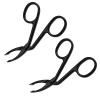 2 Curved Eyebrow Scissors Tweezers - Curved Eyebrow Tweezers, Professional Eyebrow Scissor | Lightweight Nose Hair Cutter Remover, Facial Hair Plucker Curved Scissors for Men Women Adults view 1