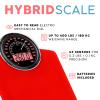 Adamson Hybrid 2-in-1 Analog & Digital Weighing Scale for Body Weight up to 400lbs - Thick Tempered Glass - Extra Large Display - Easy to Read Digital Bathroom Scale - New Version - Red view 2