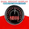 Adamson Hybrid 2-in-1 Analog & Digital Weighing Scale for Body Weight up to 400lbs - Thick Tempered Glass - Extra Large Display - Easy to Read Digital Bathroom Scale - New Version - Red view 3