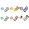 YPBEW Cute Contact Lens Case(Square And Heart) For Travel & Home Colorful Heart Lenses Remover Tool Kit With Contact Lens Holder, Pink view 2
